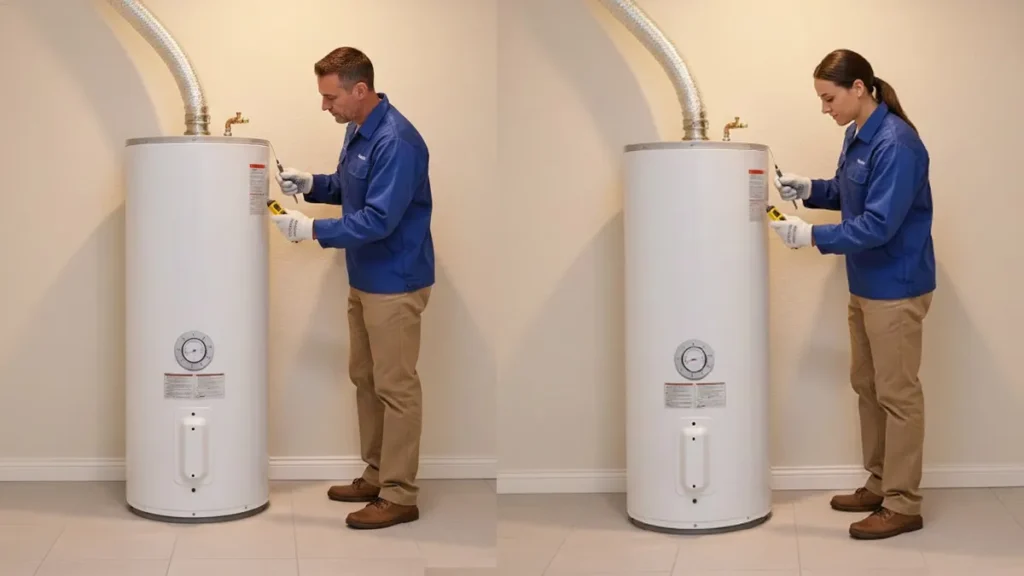 Gas water heater repair