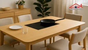dining table with induction cooker