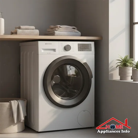 compact mijia-style washer dryer fitting neatly into a small, modern apartment space