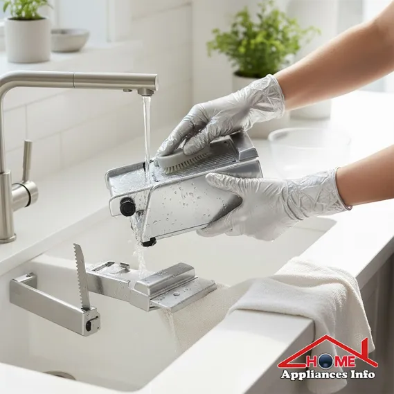 simple parts and smooth surfaces make this slicer quick to clean and store