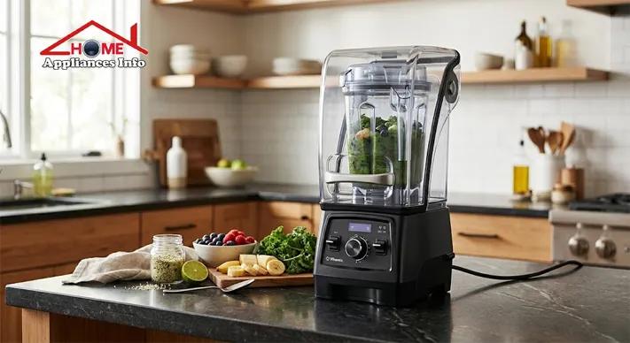 High-performance blender operating inside a sound enclosure