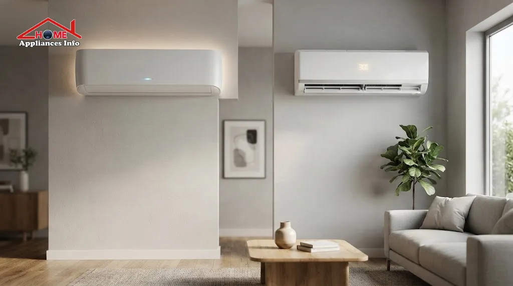 Inverter vs Non-Inverter AC: 7 Key Differences & Which Is Better? Inverter vs non-inverter AC comparison showing two split air conditioners