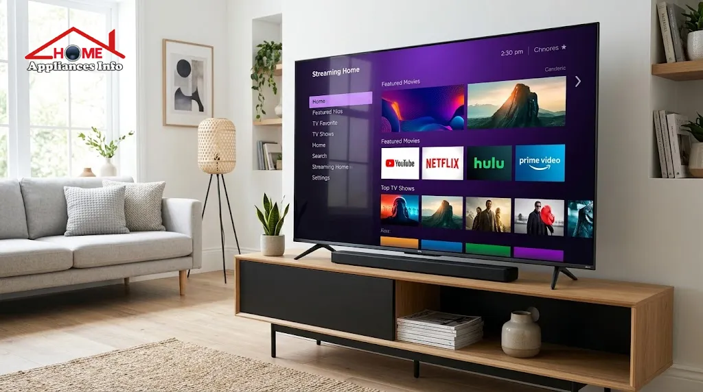 TCL Roku TV Buying Guide: 7 Things to Check Before You Buy 55-inch smart television in a modern living room for a TCL Roku TV buying guide